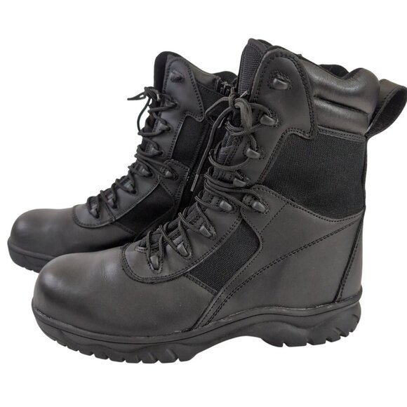 Rothco Tactical Boot Mens 12 Black Side Composite Toe Side Zip Police Military - Picture 1 of 10